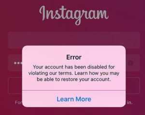 Instagram Account Be Banned