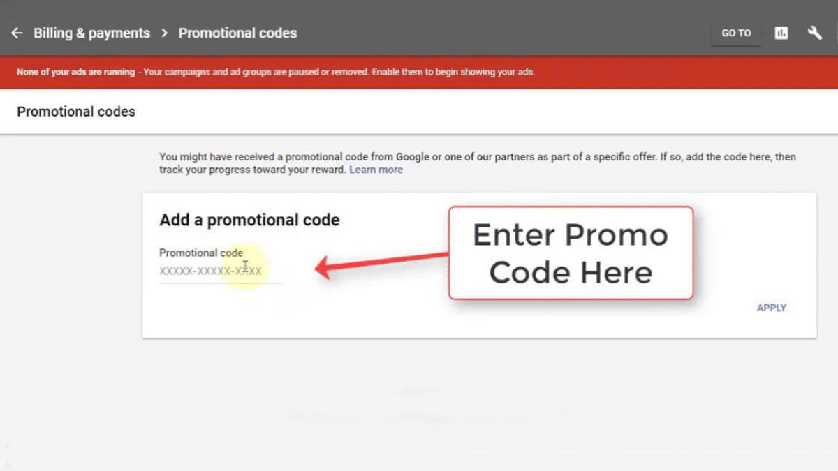 google Ads Promo code